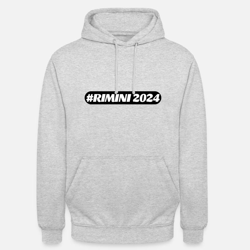 Rimini 2024 - Sweat-shirt à capuche unisexe - gris clair chiné