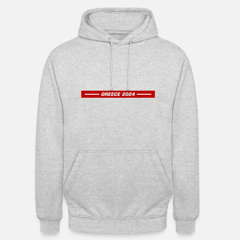 Grèce 2024 - Sweat-shirt à capuche unisexe - gris clair chiné