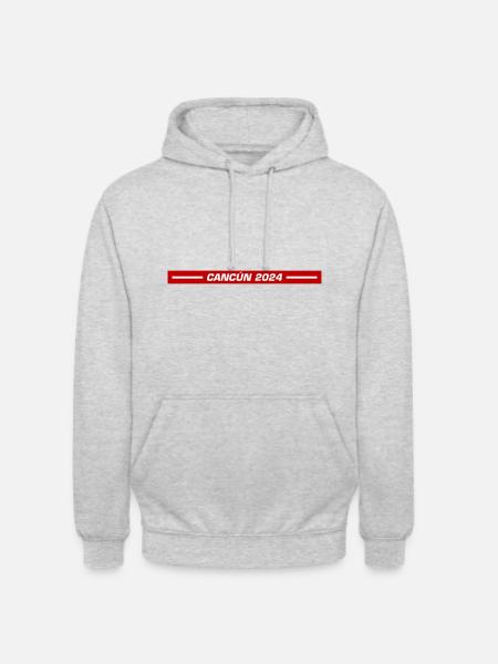 Cancún 2024 - Sweat-shirt à capuche unisexe - gris clair chiné