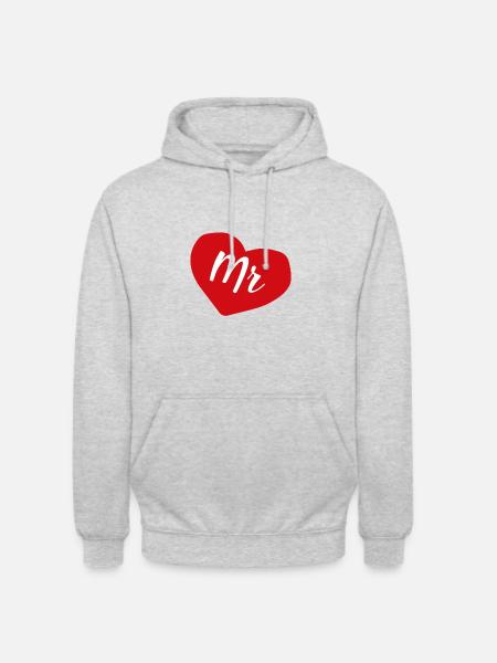 Herr Ehepaar - Unisex Hoodie - Hellgrau meliert
