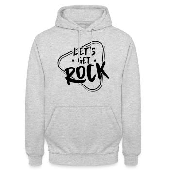 Let´s get Rocked - Unisex Hoodie - Hellgrau meliert - Vorne - Alina (178cm) & Michal (187cm)