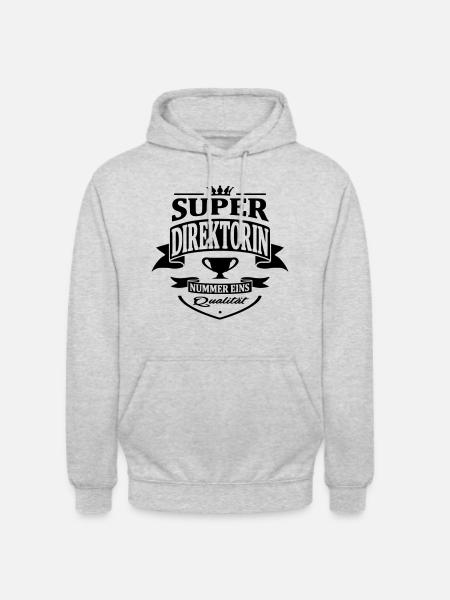 direktorin nummer eins - Unisex Hoodie - Hellgrau meliert