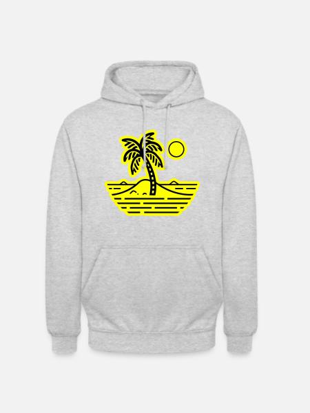 Palm trees symbol island summer - Unisex Hoodie - light heather grey