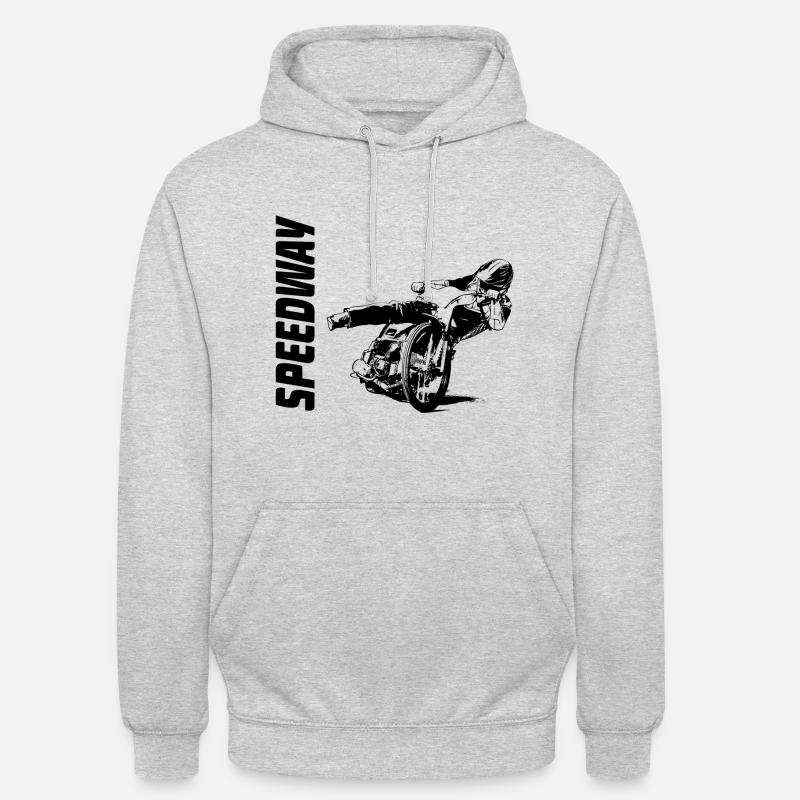 Speedway - Motorcycle Speedway - Sweat-shirt à capuche unisexe - gris clair chiné