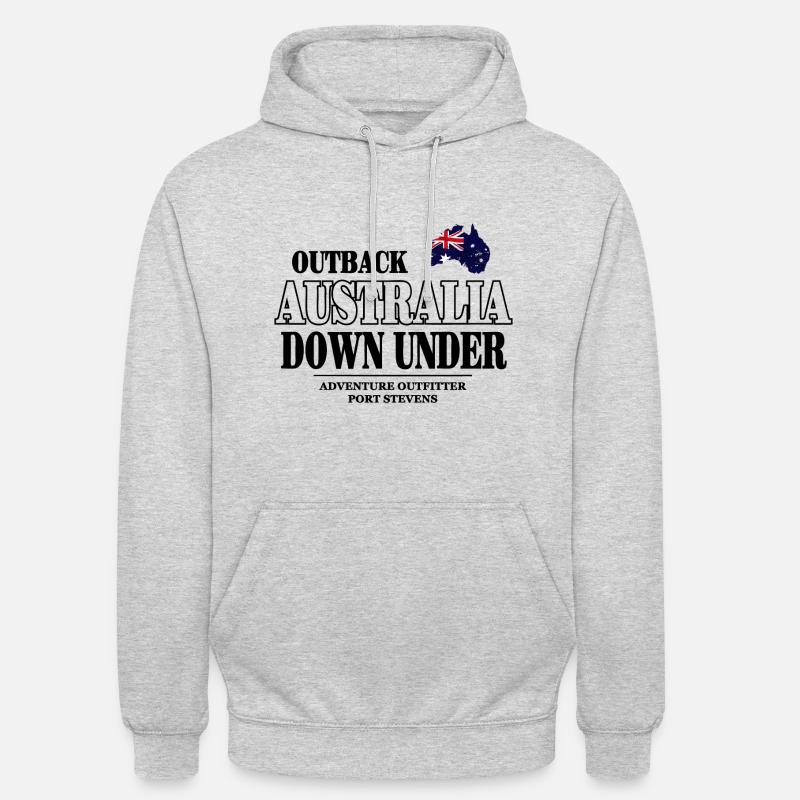 Australie - Australien - Sweat-shirt à capuche unisexe - gris clair chiné