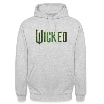 Wicked Design Logo - Unisex Hoodie - Hellgrau meliert - Vorne - Alina (178cm) & Michal (187cm)