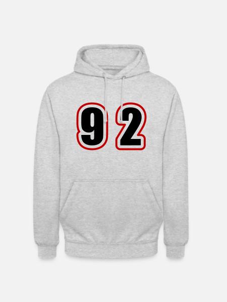 92 Number College - Unisex Hoodie - light heather grey