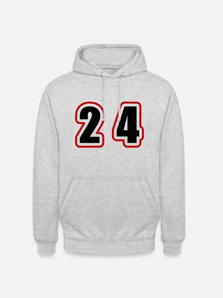 24 Number College - Unisex Hoodie - light heather grey