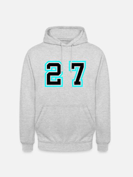 27 Number symbol - Unisex Hoodie - light heather grey
