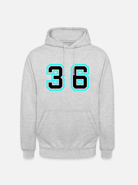 36 Number Symbol - Unisex Hoodie - light heather grey