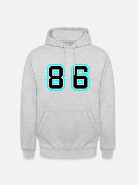 86 Number Symbol - Unisex Hoodie - light heather grey