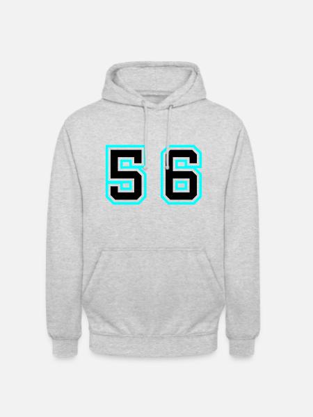 56 Number Symbol - Unisex Hoodie - light heather grey