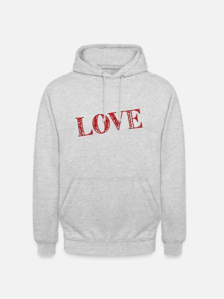 LOVE,JUST MARRIED,VIVE LES MARIES,EVJF,COUPLE - Unisex Hoodie - light heather grey