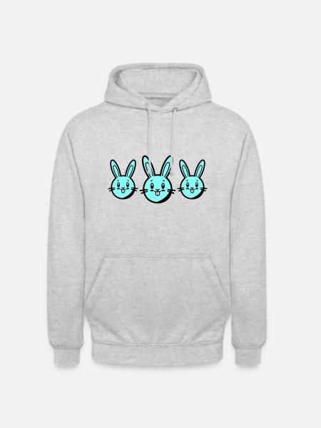 Bunny Easter Symbol - Unisex Hoodie - light heather grey