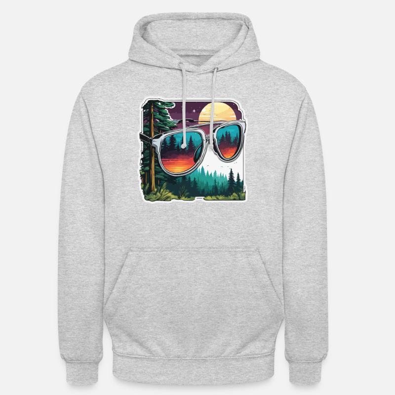 Sunglasses / Reflection / Forest / Reflection - Unisex Hoodie - light heather grey