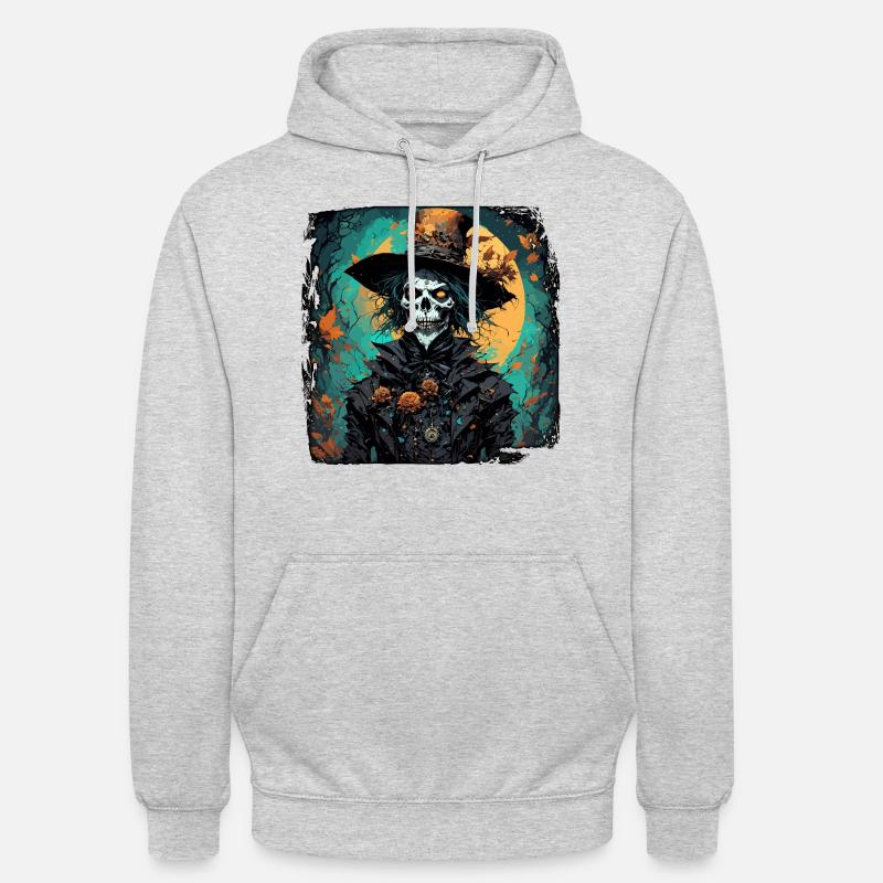 Vogelscheuche / Erntehelfer / Maisfeld / Feld - Unisex Hoodie - Hellgrau meliert