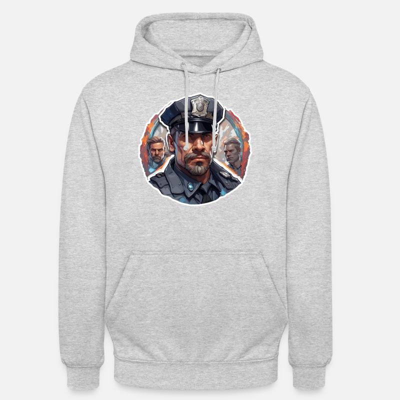 Polizei / Einsatz / Beruf / Job / Einsatzkräfte - Unisex Hoodie - Hellgrau meliert