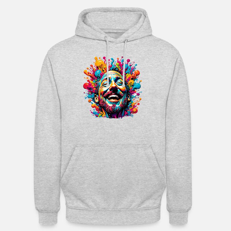 psychedelic / Goa / Hippie / Halluzination / Peace - Unisex Hoodie - Hellgrau meliert