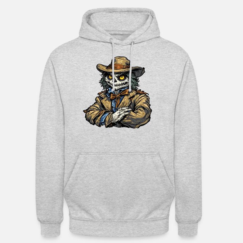 Vogelscheuche / Erntehelfer / Maisfeld / Feld - Unisex Hoodie - Hellgrau meliert