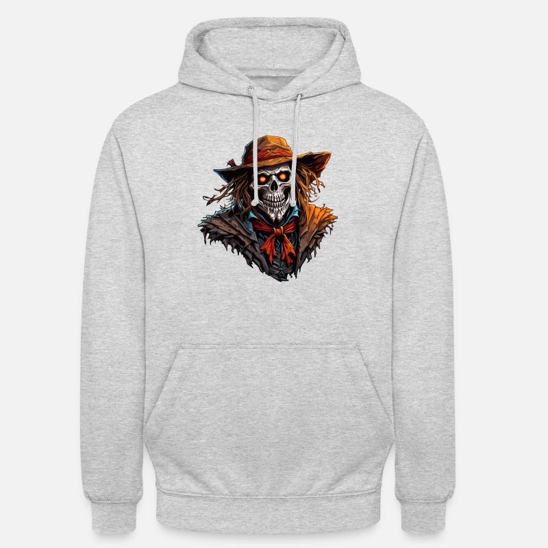 Vogelscheuche / Erntehelfer / Maisfeld / Feld - Unisex Hoodie - Hellgrau meliert