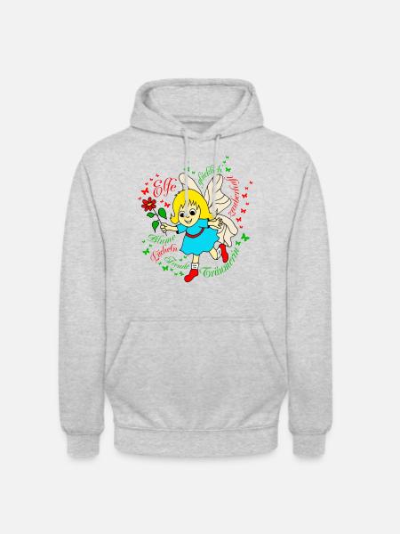 Elf dreamer in red - Unisex Hoodie - light heather grey