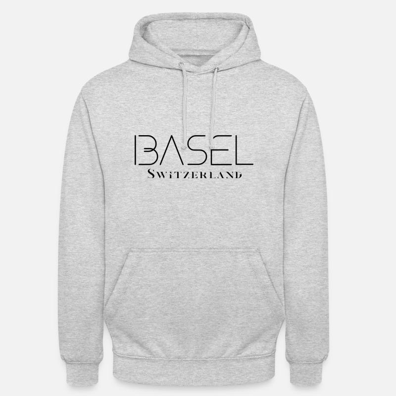Edles Design - Basel - Unisex Hoodie - Hellgrau meliert