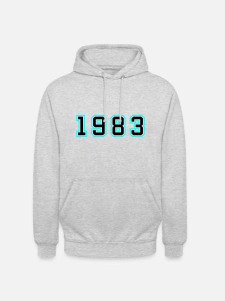 1983 Year Birthday - Unisex Hoodie - light heather grey