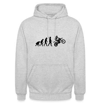 Enduro - Offroad - Unisex Hoodie - Hellgrau meliert - Vorne - Alina (178cm) & Michal (187cm)