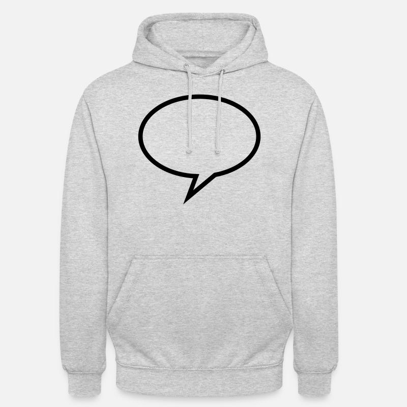 Speech Bubble - Sweat-shirt à capuche unisexe - gris clair chiné