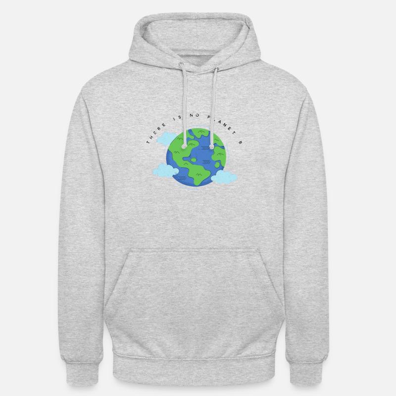 pas de planète b - Sweat-shirt à capuche unisexe - gris clair chiné