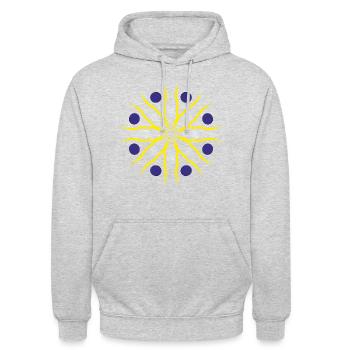 Mandala Spiritual - Unisex Hoodie - light heather grey - Front - Alina (178cm) & Michal (187cm)