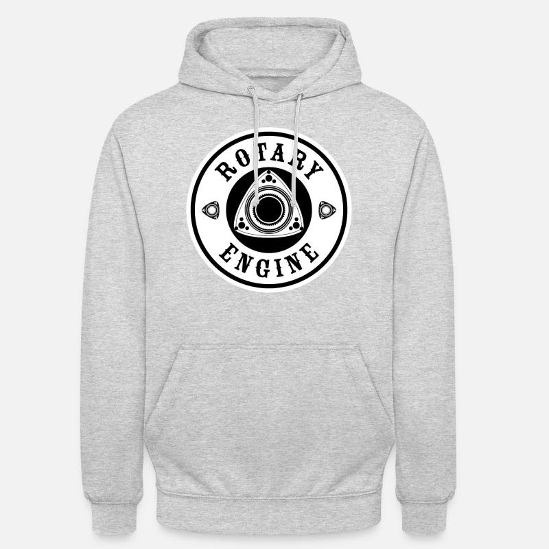 Rotary Engine - White - Unisex Hoodie - light heather grey