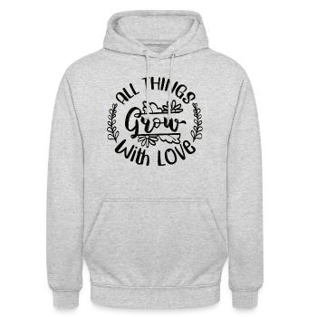 Herbst Familienfußball - Unisex Hoodie - Hellgrau meliert - Vorne - Alina (178cm) & Michal (187cm)