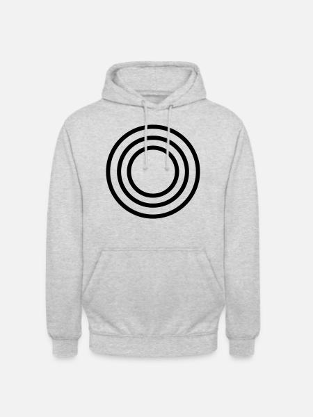 Kreis Symbole Zeichen - Unisex Hoodie - Hellgrau meliert