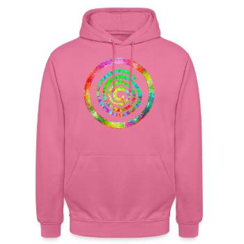 Joyful spiral - Unisex Hoodie - pink - Front - Alina (178cm) & Michal (187cm)