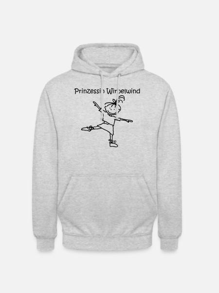 Prinzessin Wirbelwind - Unisex Hoodie - Hellgrau meliert