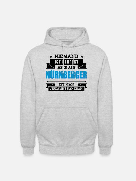 Funshirt Nürnberger - Unisex Hoodie - Hellgrau meliert