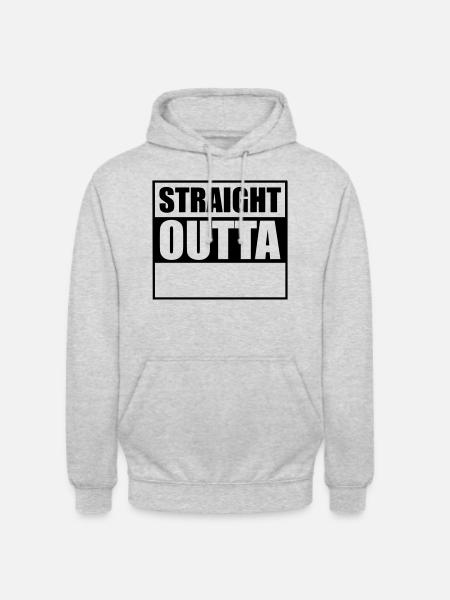 Straight outta - Unisex Hoodie - light heather grey