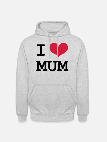 I Love Mum - Unisex Hoodie - light heather grey