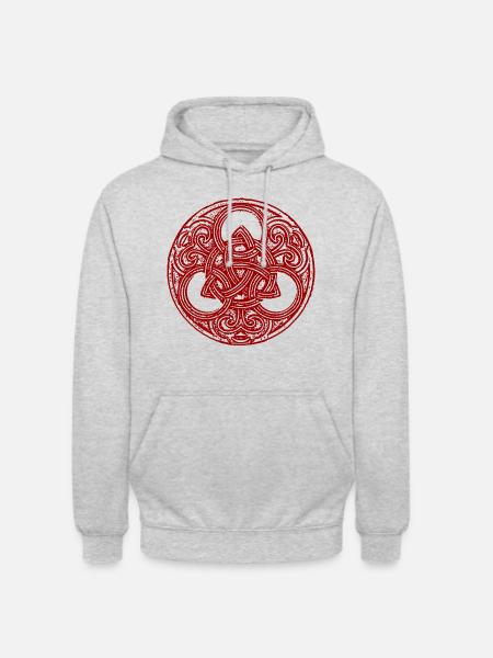 Wikinger Symbol Mittelalter - Unisex Hoodie - Hellgrau meliert