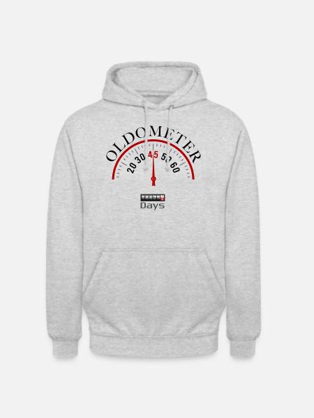 OLDOMETER 45th birthday - Unisex Hoodie - light heather grey