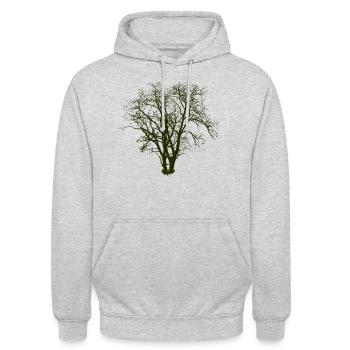 Tree - Unisex Hoodie - light heather grey - Front - Alina (178cm) & Michal (187cm)