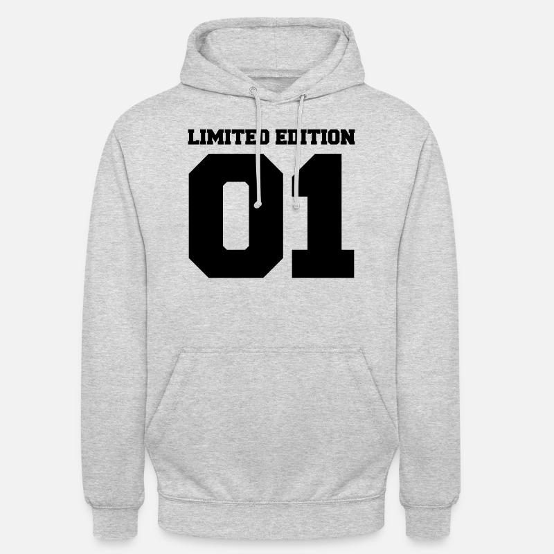 Édition limitée 01 - Sweat-shirt à capuche unisexe - gris clair chiné