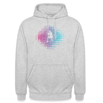 Kite - Unisex Hoodie - Hellgrau meliert - Vorne - Alina (178cm) & Michal (187cm)