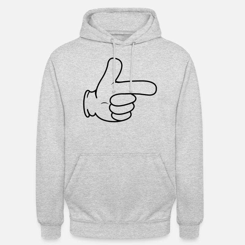 Main index - Sweat-shirt à capuche unisexe - gris clair chiné
