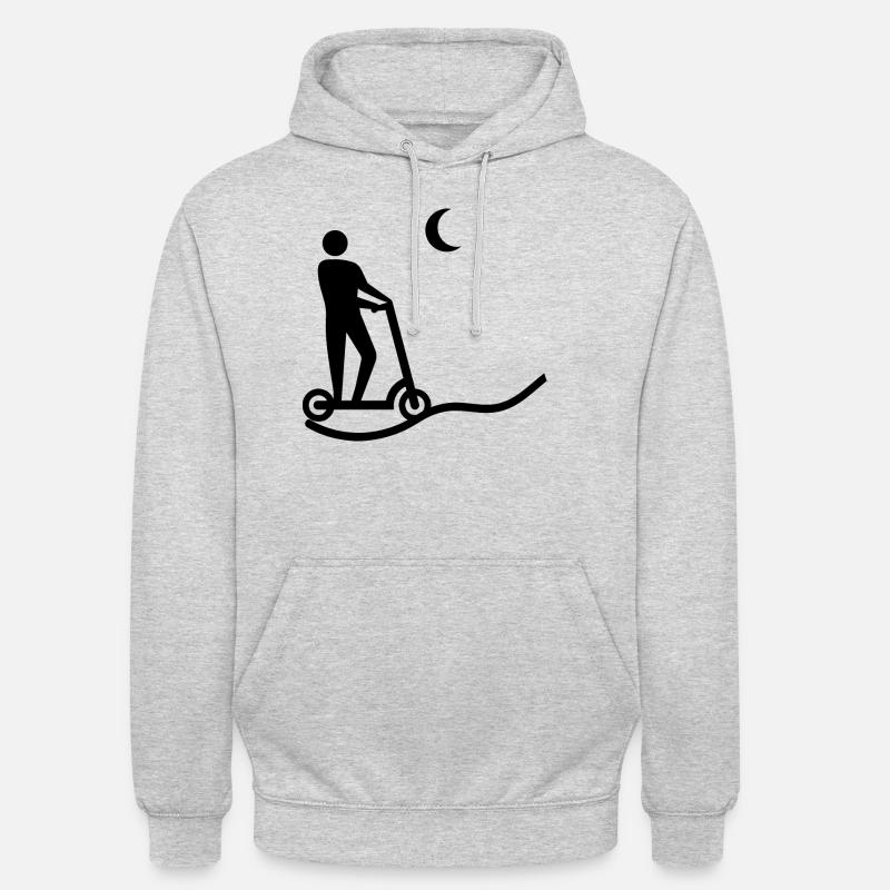E-Scooter E-Roller Scooter - Unisex Hoodie - Hellgrau meliert