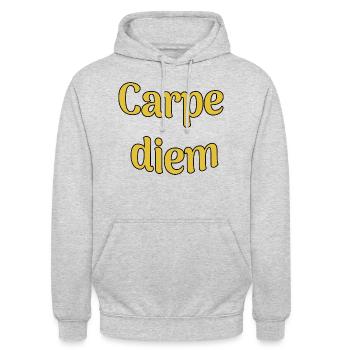 Carpe diem - Unisex Hoodie - light heather grey - Front - Alina (178cm) & Michal (187cm)