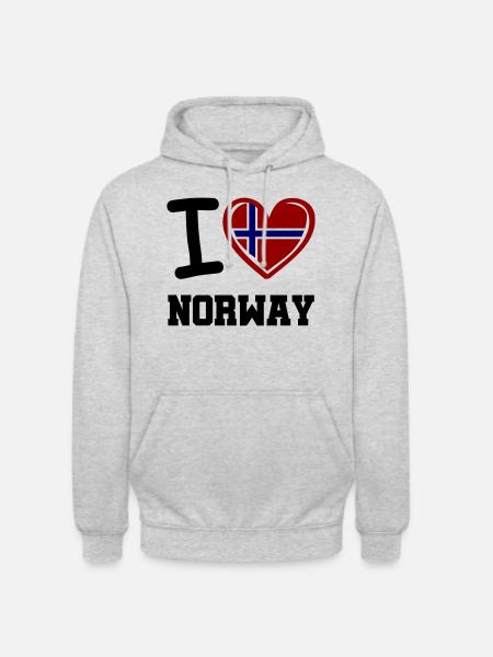 I love norway - Unisex Hoodie - light heather grey