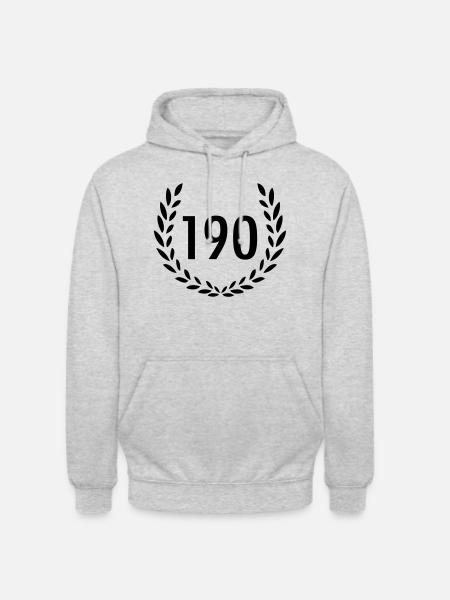 190 - Unisex Hoodie - Hellgrau meliert