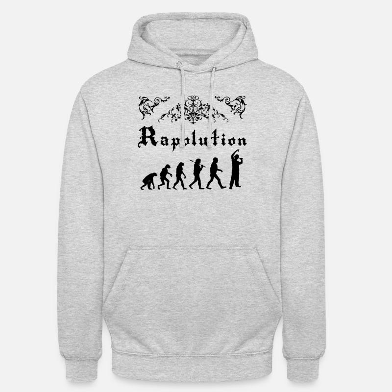 Rap Evolution - Sweat-shirt à capuche unisexe - gris clair chiné